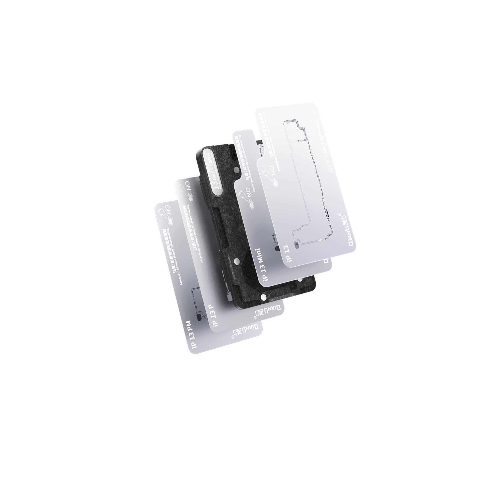 Qianli|4 in 1 Middle Frame Reballing Platform
Without Cover|13/13 Pro/13 Pro Max/13 Mini
Without Cover